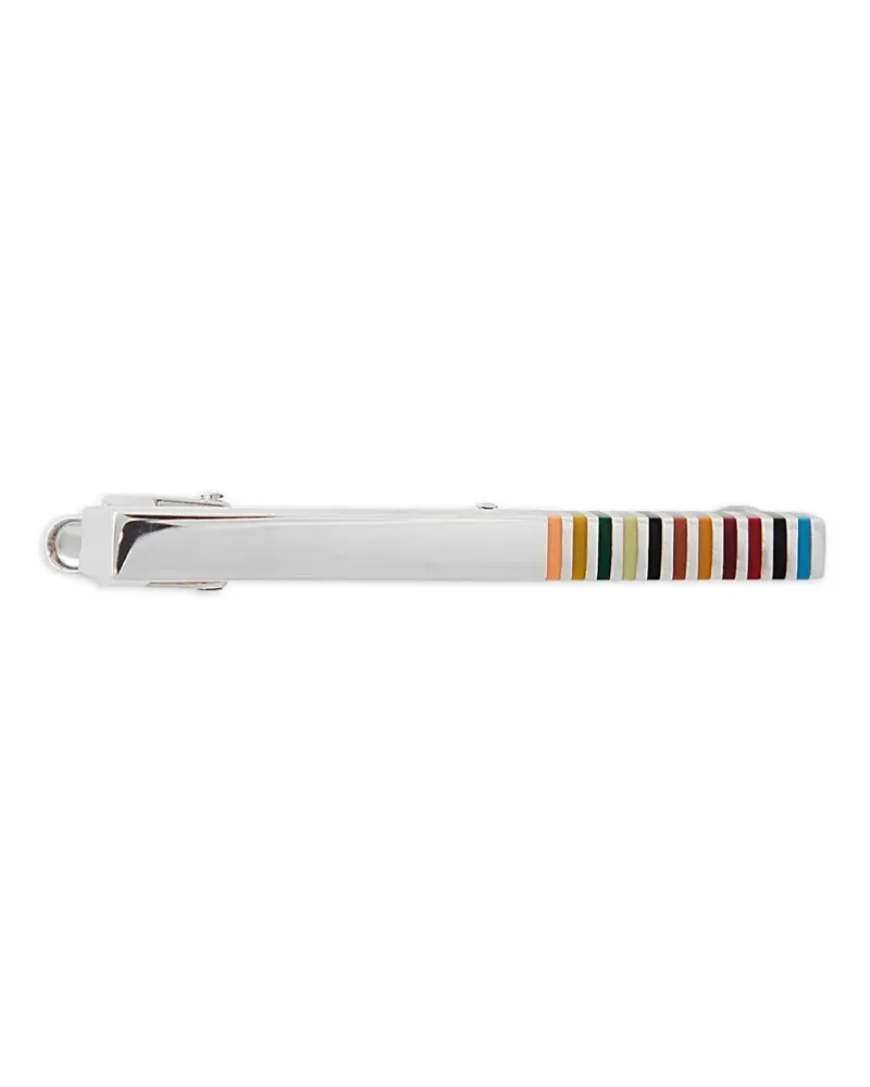 Paul Smith Krawattennadel mit Streifendetail - Silber Silber
