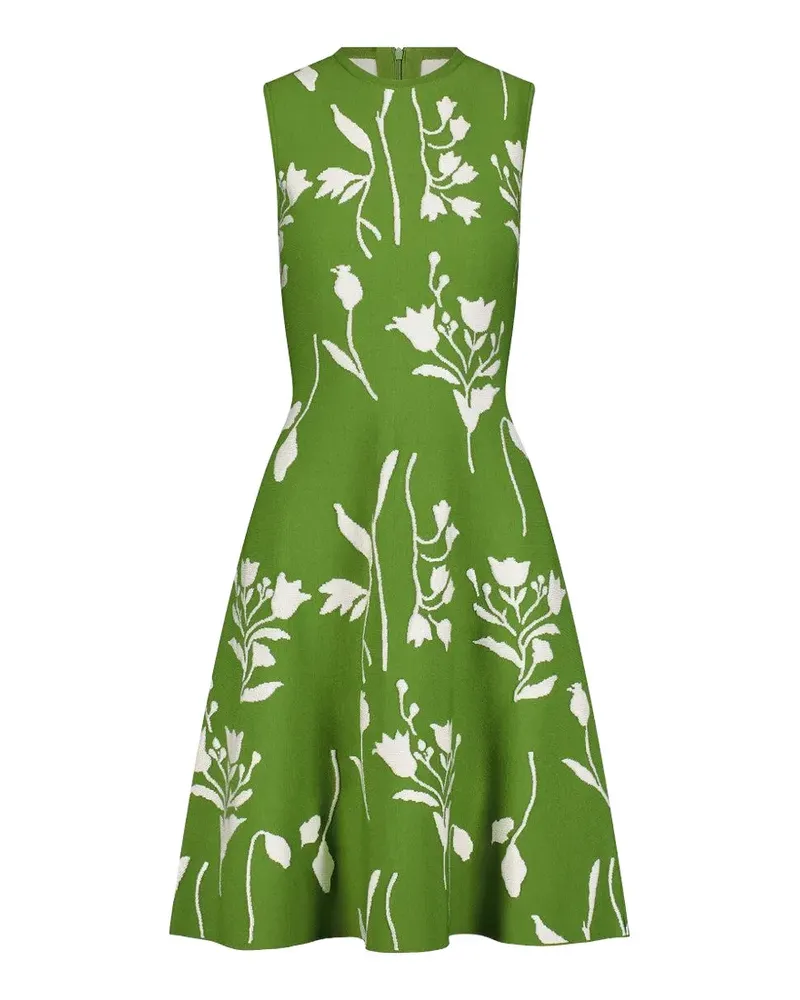 Lela Rose floral-print mini dress - Grün Grün