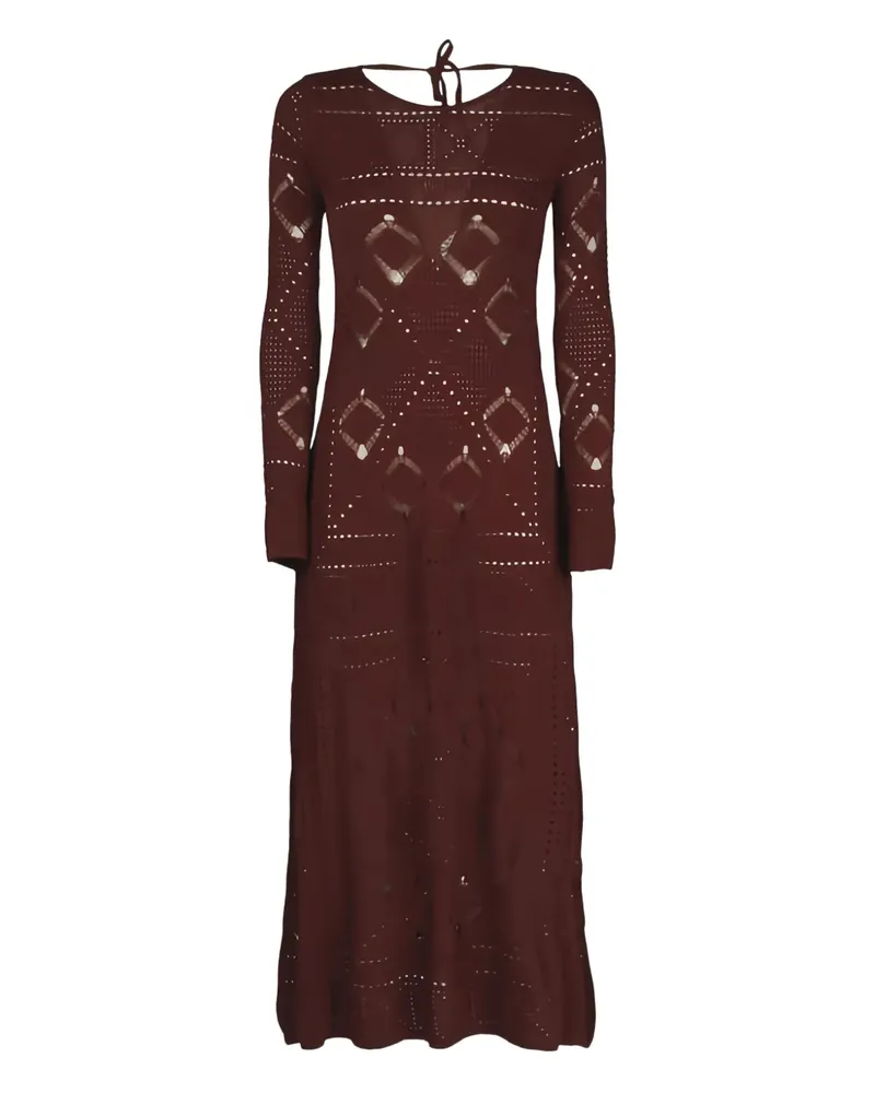 AKEP Gehäkeltes Kleid - Braun Braun