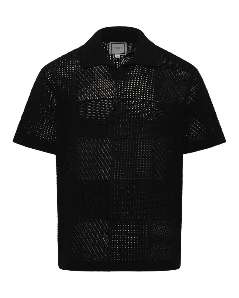 Wooyoungmi perforated cotton shirt - Schwarz Schwarz