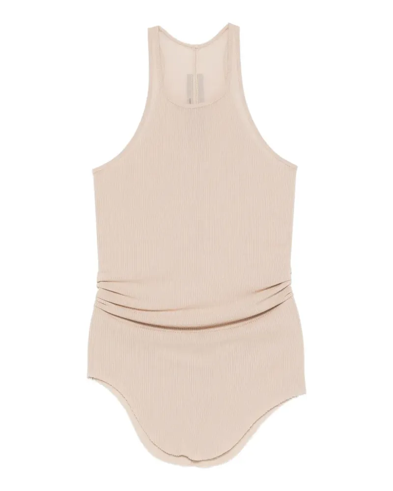 Rick Owens Geripptes Oberteil mit abgerundetem Saum - Nude Nude