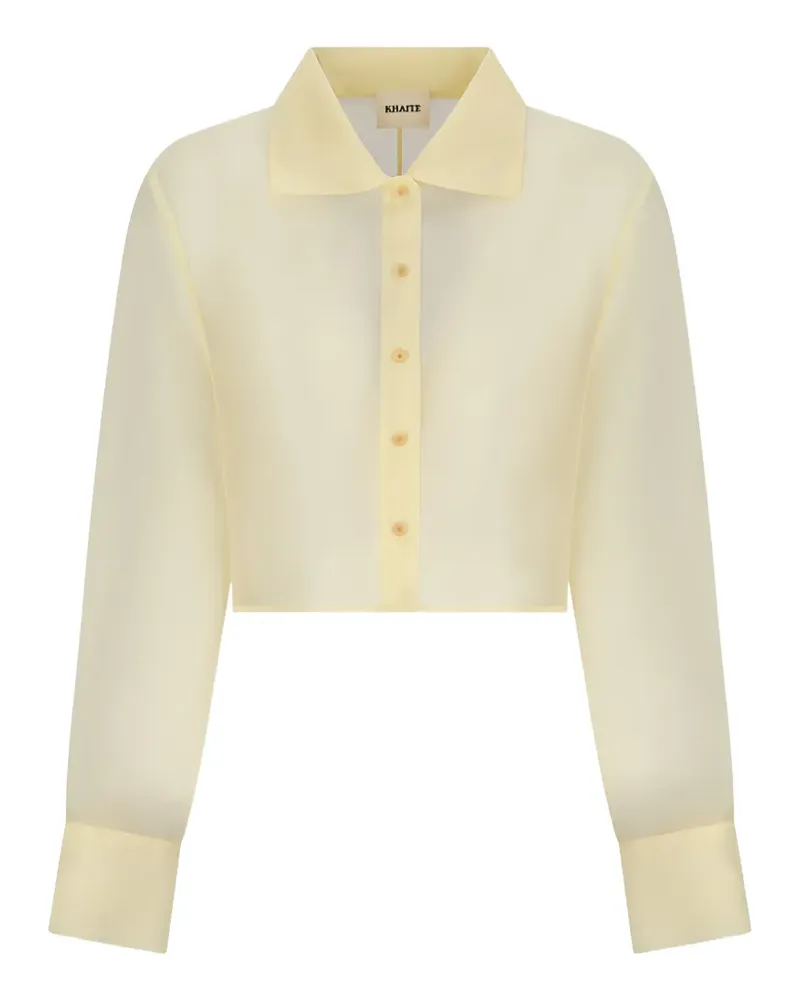 KHAITE Jasen cropped shirt - Gelb Gelb