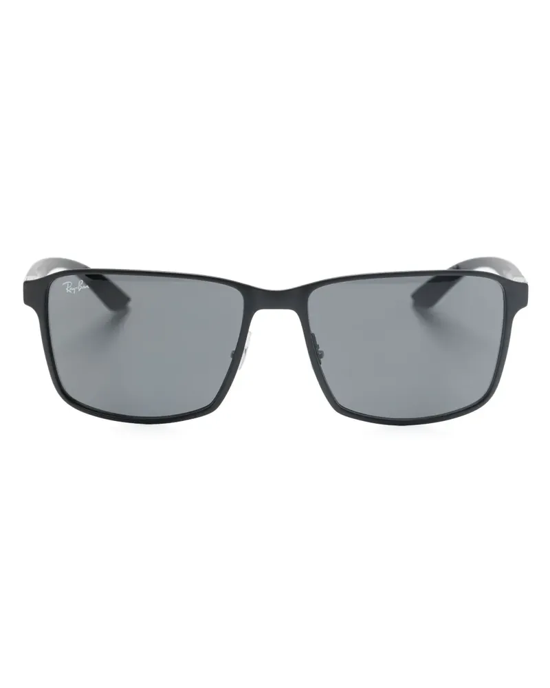 Ray Ban Sonnenbrille mit eckigem Gestell - Schwarz Schwarz