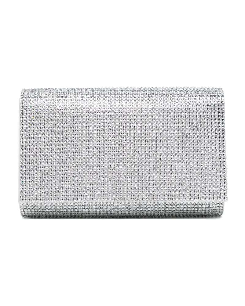René Caovilla all-over crystals clutch bag - Silber Silber