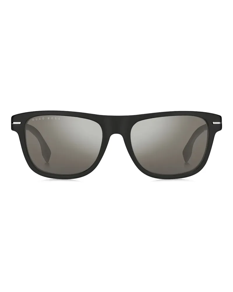 HUGO BOSS Sonnenbrille mit eckigem Gestell - Schwarz Schwarz