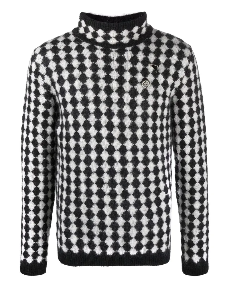 Saint Laurent Pullover mit Rautenmotiv - Schwarz Schwarz