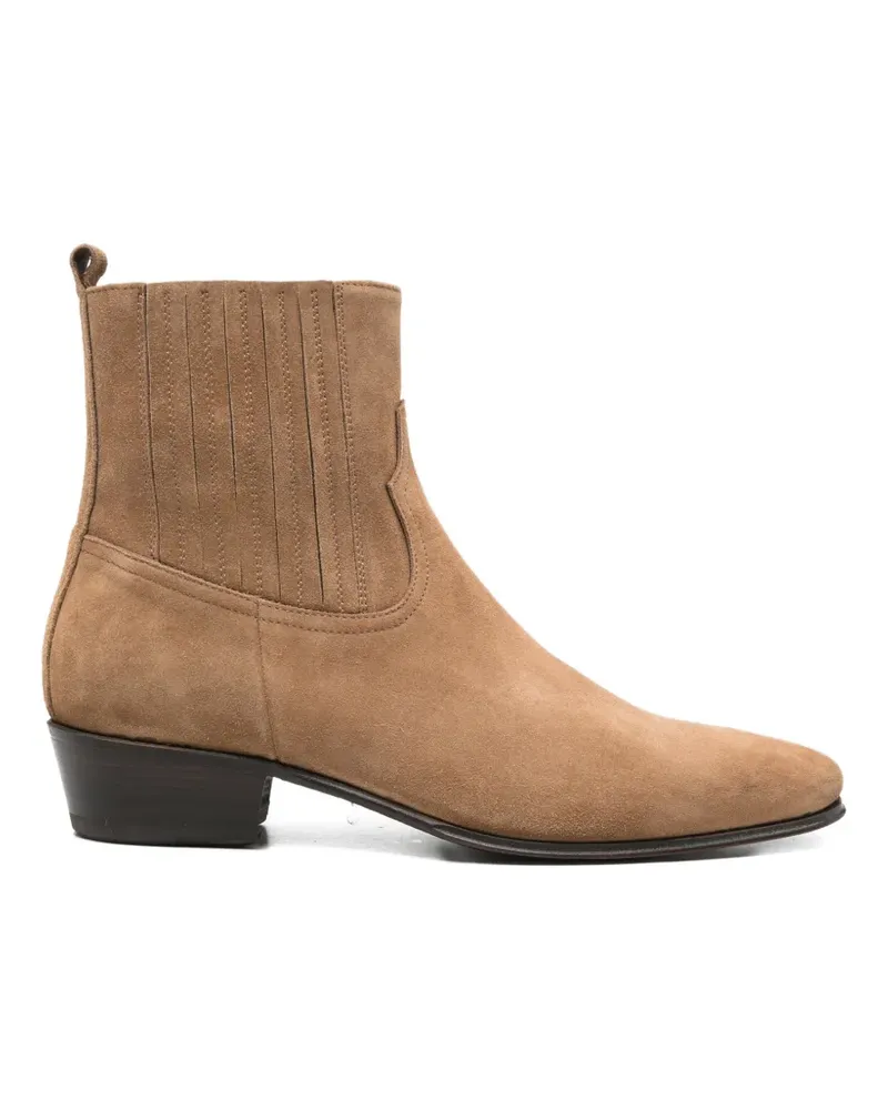 CENERE GB stitched-detail suede Chelsea boots - Braun Braun