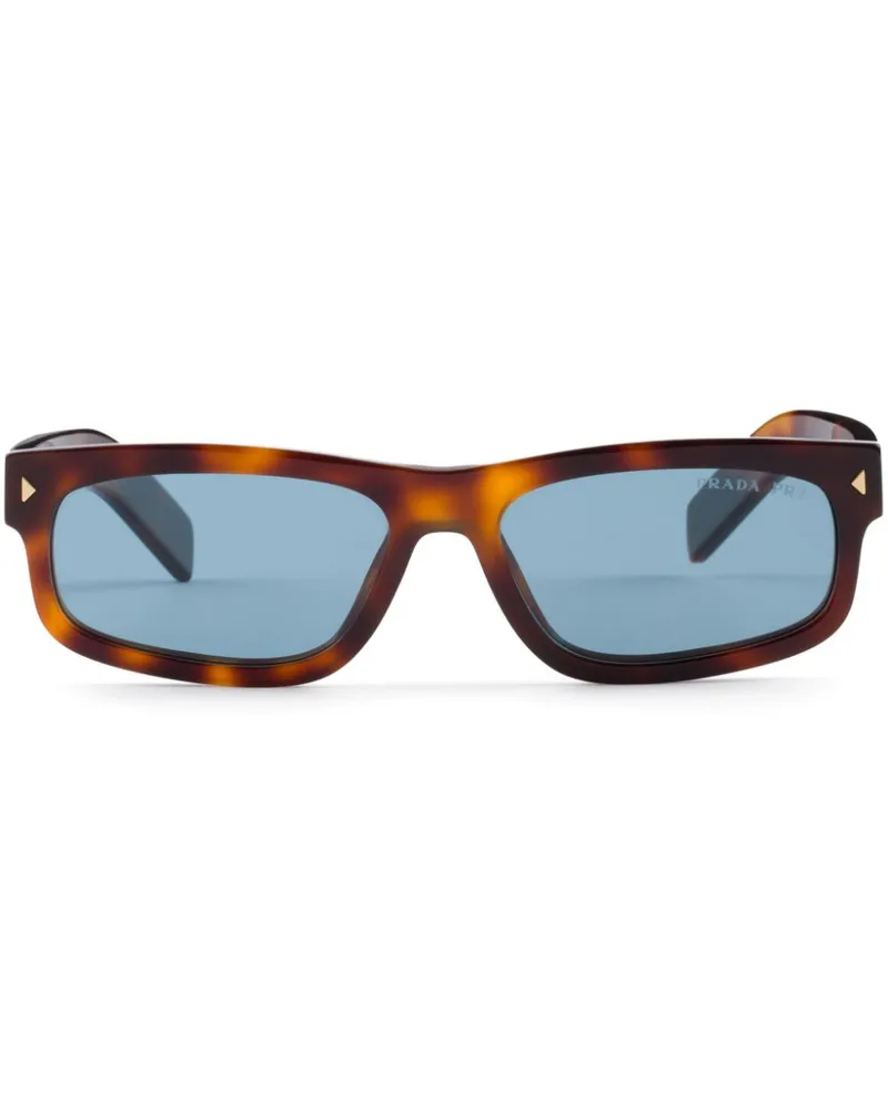 Prada Sonnenbrille mit eckigem Gestell - Braun Braun