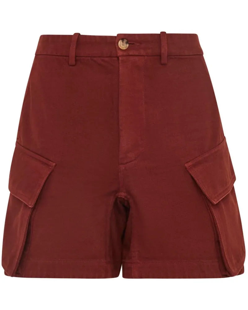 J.W.Anderson Twill-Shorts mit aufgesetzten Taschen - Rot Rot