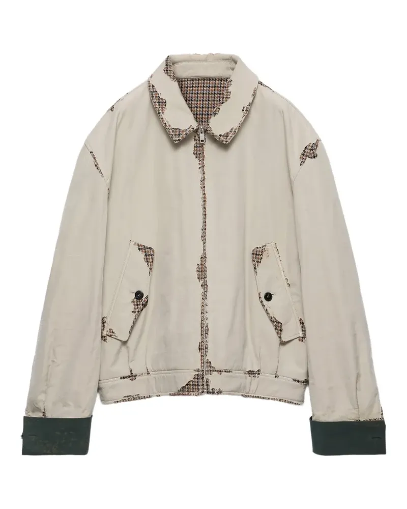 Prada Jacke aus gebondetem Devoré - Nude Nude
