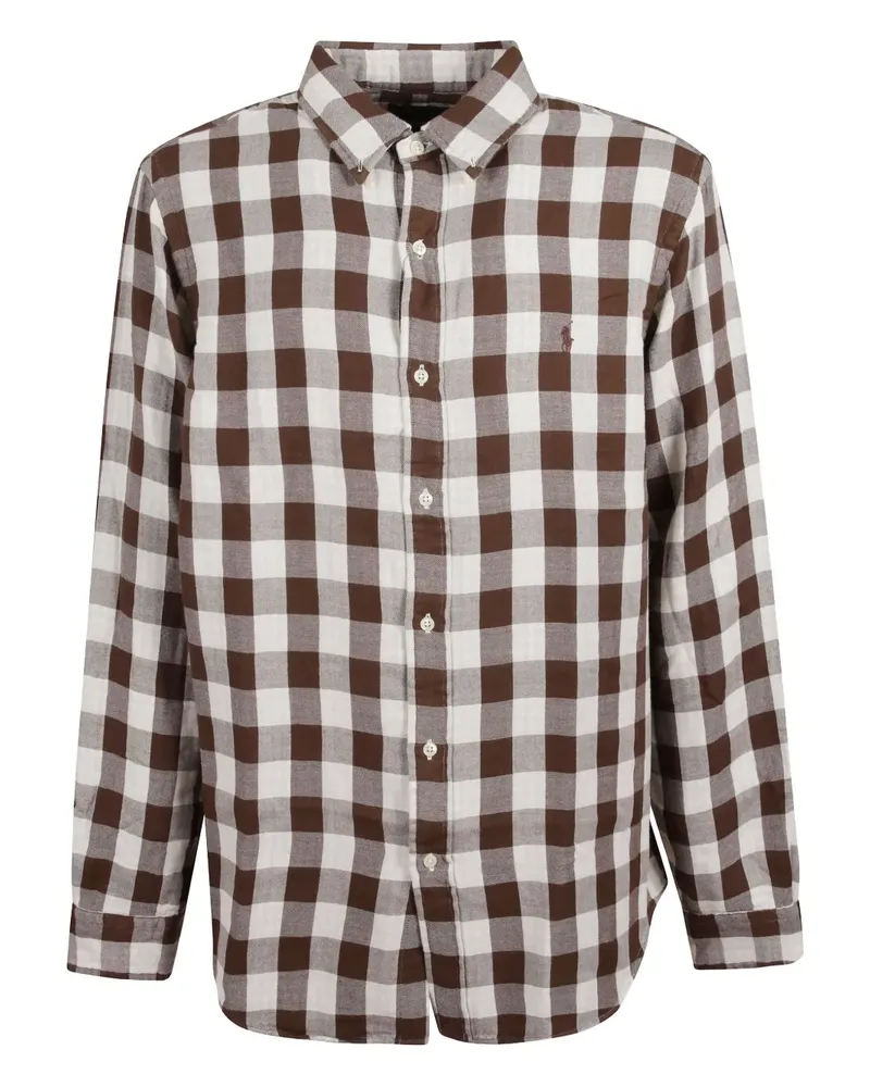 Ralph Lauren checked-logo shirt - Braun Braun