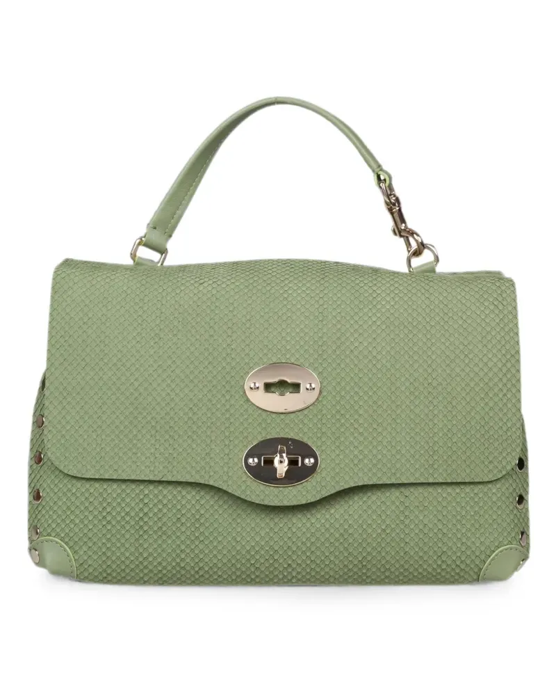 Zanellato small Postina studded leather tote bag - Grün Grün
