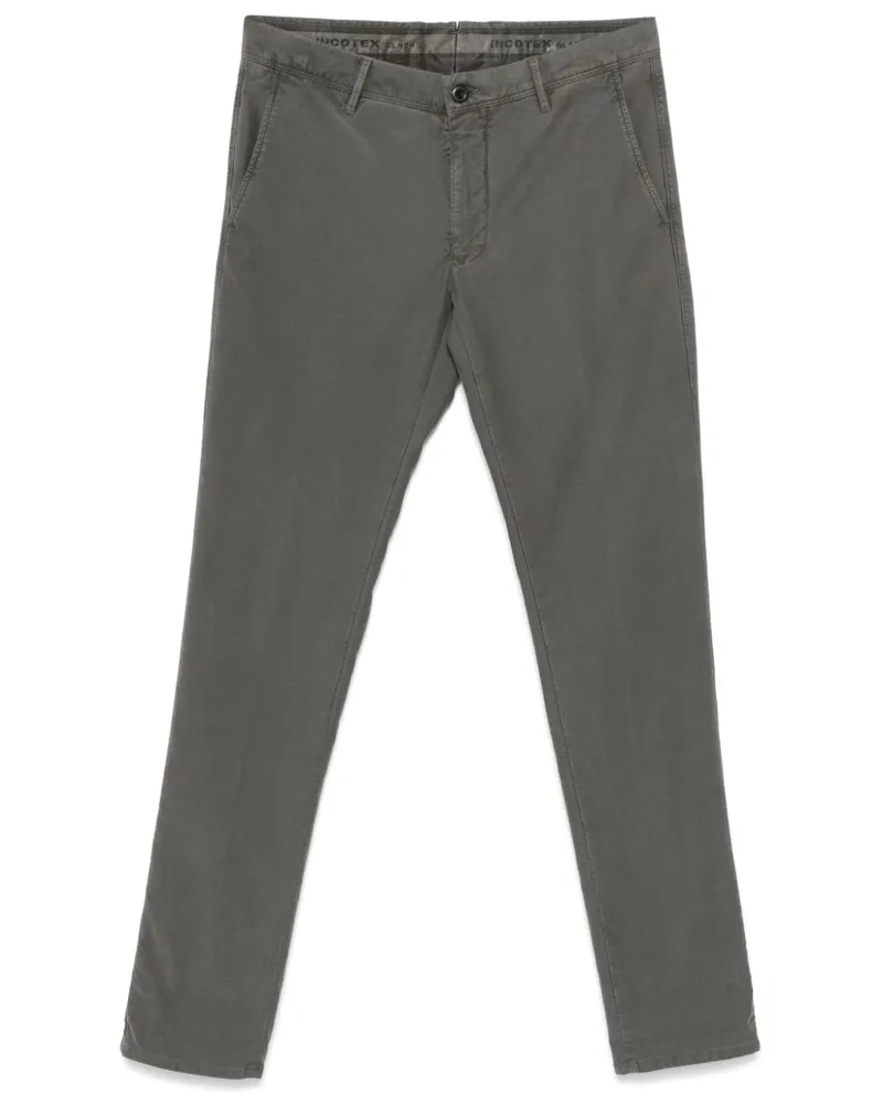 Incotex Chino mit schmalem Bein - Grau Grau