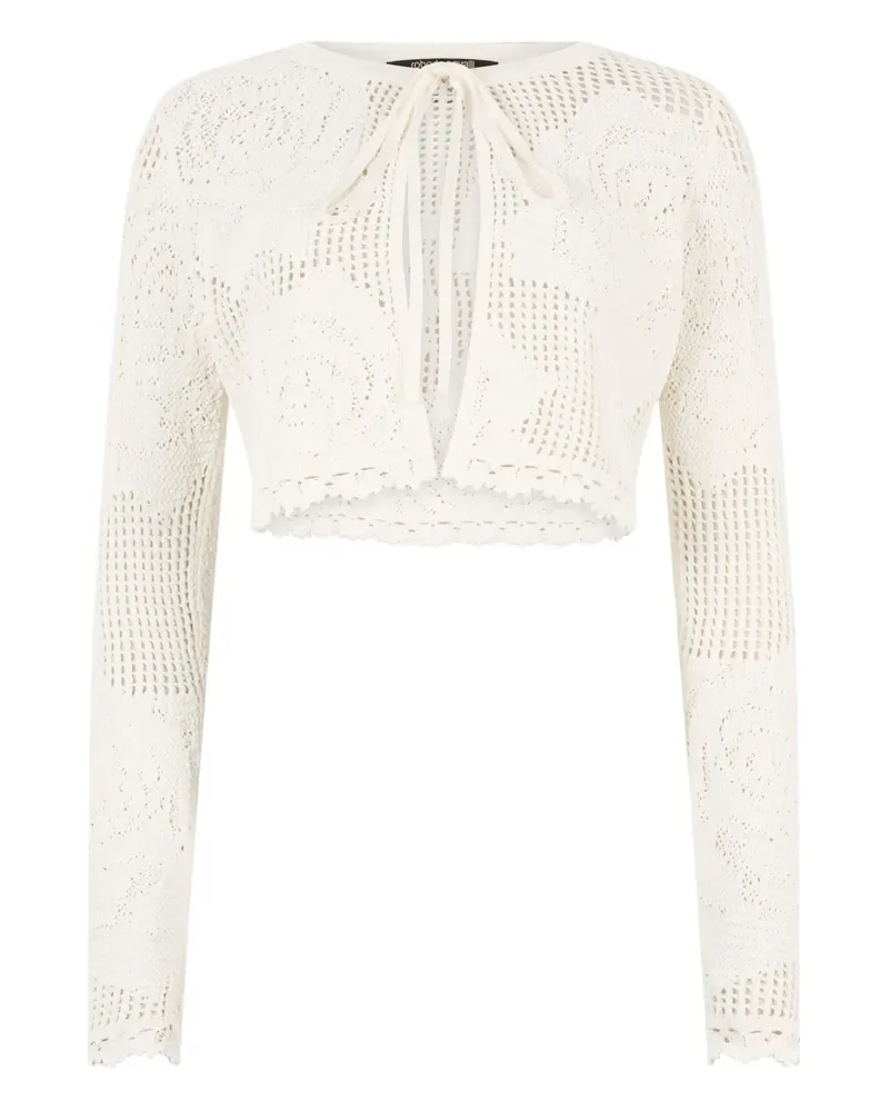 Roberto Cavalli Cropped-Cardigan - Weiß Weiß
