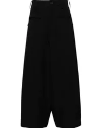 Yohji Yamamoto Hose mit weitem Bein Schwarz