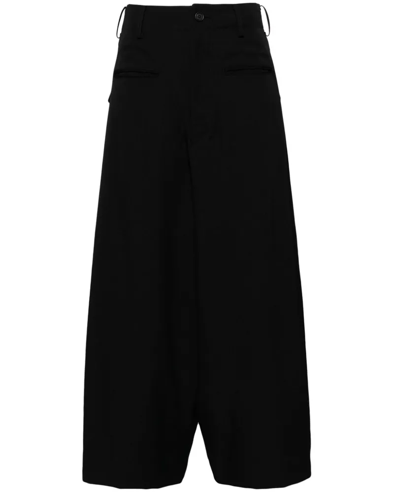 Yohji Yamamoto Hose mit weitem Bein Schwarz