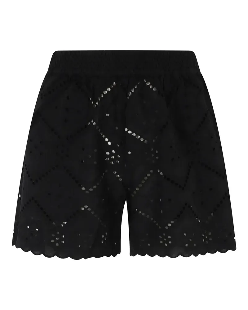 MC2 Saint Barth Meave floral-embroidered shorts - Schwarz Schwarz