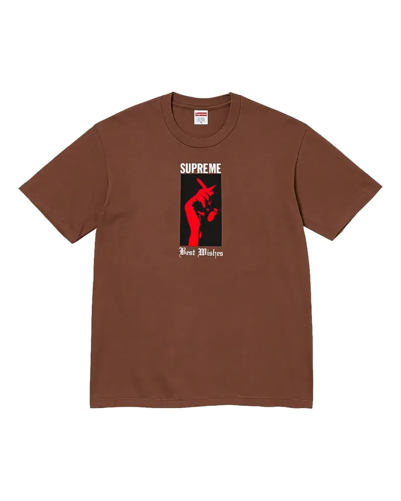 Supreme Being Wish T-Shirt mit grafischem Print - Braun Braun