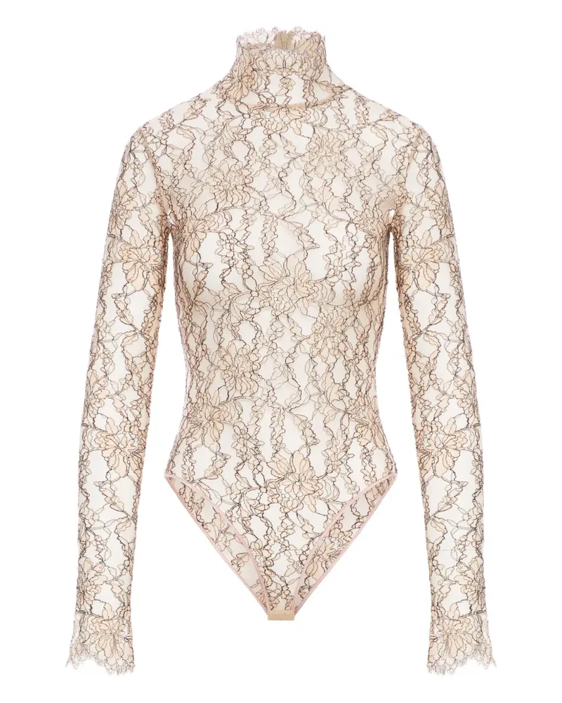 Valentino Garavani lace high-neck bodysuit - Nude Nude