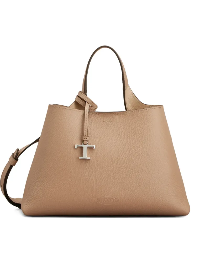 TOD'S Tote Bag mit Anhänger - Nude Nude