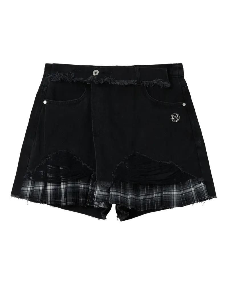 Musium Div. Ausgefranste Shorts - Schwarz Schwarz