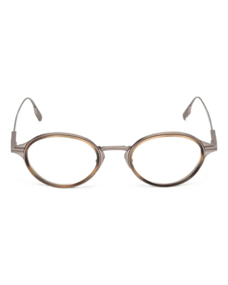 Ermenegildo Zegna Brille mit rundem Gestell - Grau Grau
