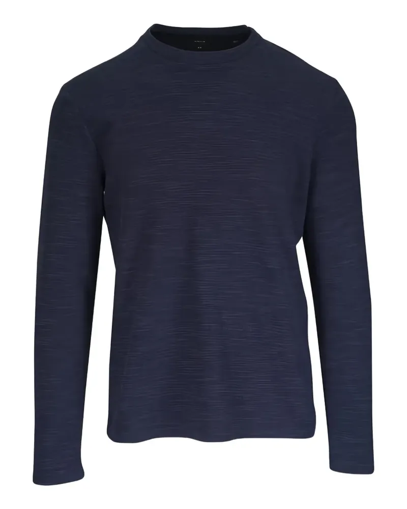 Vince double-knit cotton-blend long-sleeve T-shirt - Blau Blau