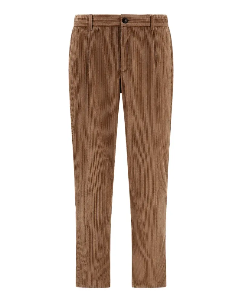 Herno Cordhose mit Bundfalten - Braun Braun
