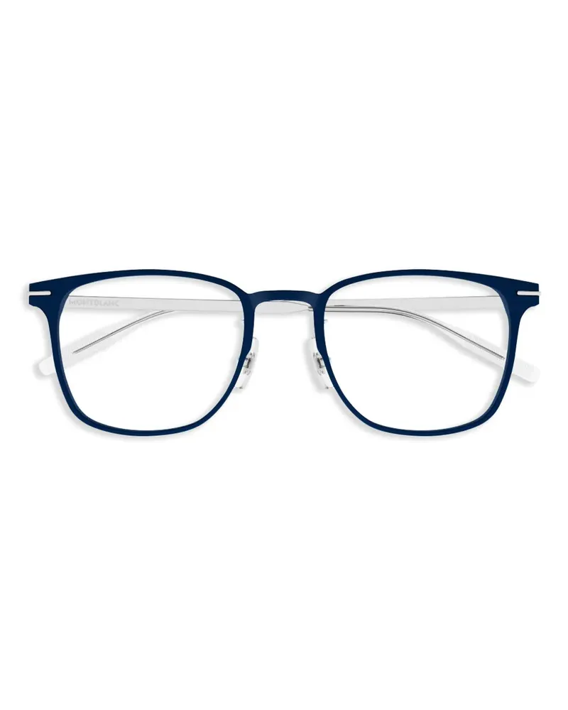Montblanc Brille mit eckigem Gestell - Blau Blau