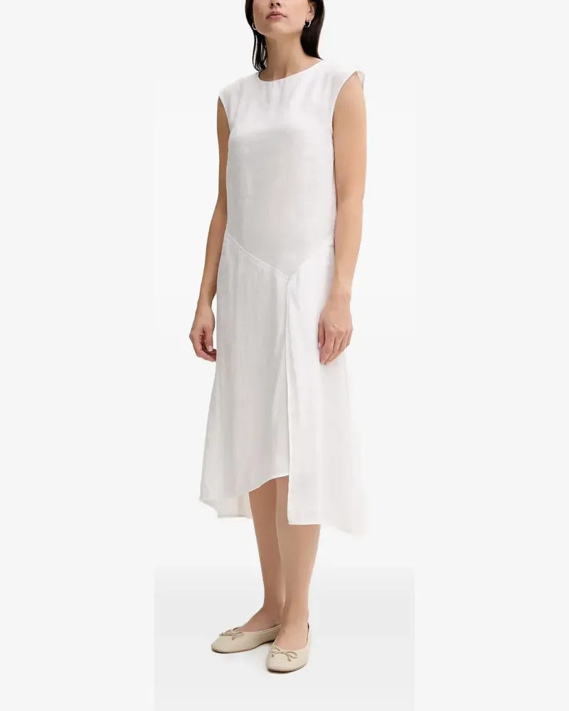 Sisley Asymmetrisches Kleid - Weiß Weiß