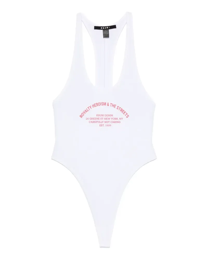 ksubi Varsity Lara logo-print bodysuit - Weiß Weiß