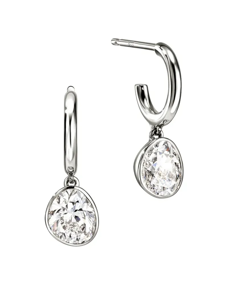 John Hardy Lovestruck™ diamond hoop earrings - Silber Silber