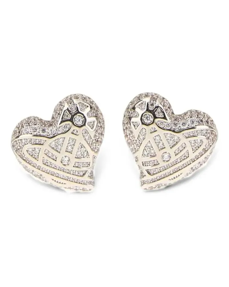 Vivienne Westwood Evangeline Orb Herzohrringe - Silber Silber