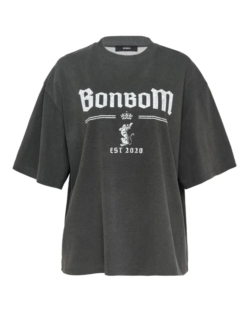 BONBOM logo-print cotton t-shirt - Grau Grau