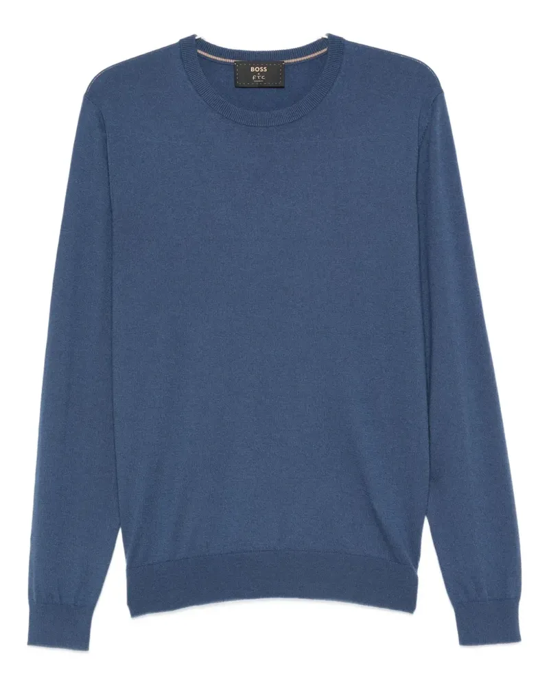 HUGO BOSS Pullover mit Rundhalsausschnitt - Blau Blau
