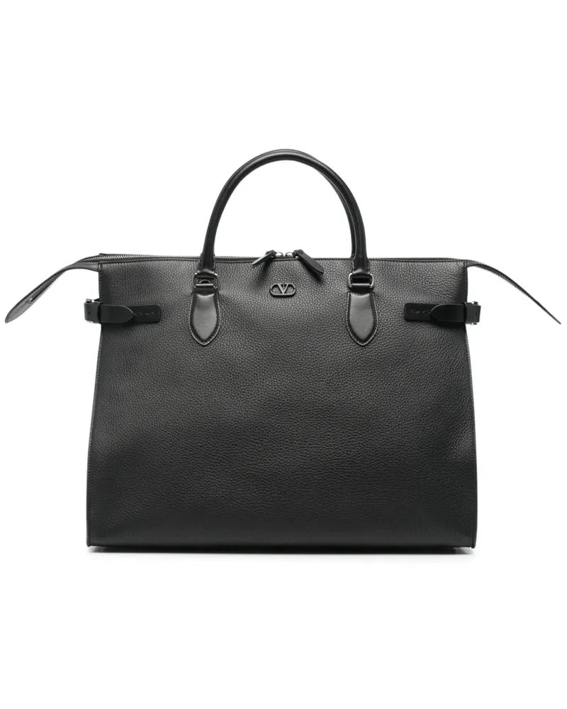 Valentino Garavani Antibes Tote Bag aus gekörntem Leder - Schwarz Schwarz