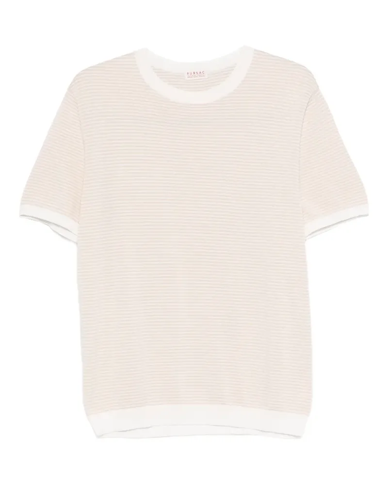 FURSAC Gestreiftes T-Shirt - Nude Nude