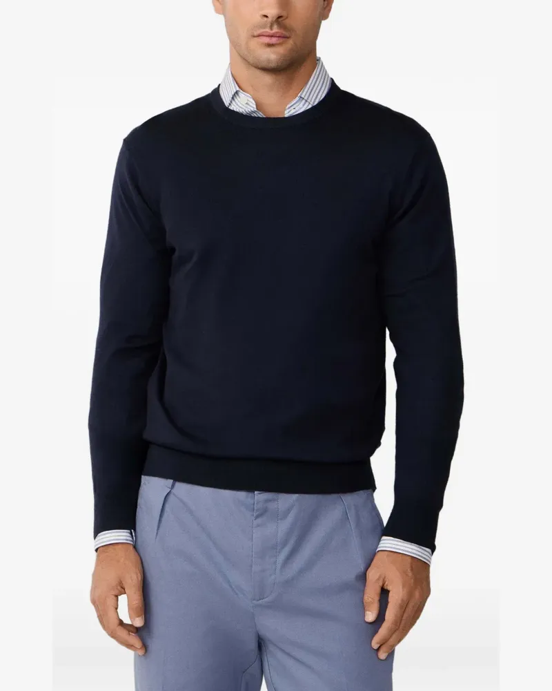 Hackett Pullover mit Ellenbogen-Patches - Blau Blau