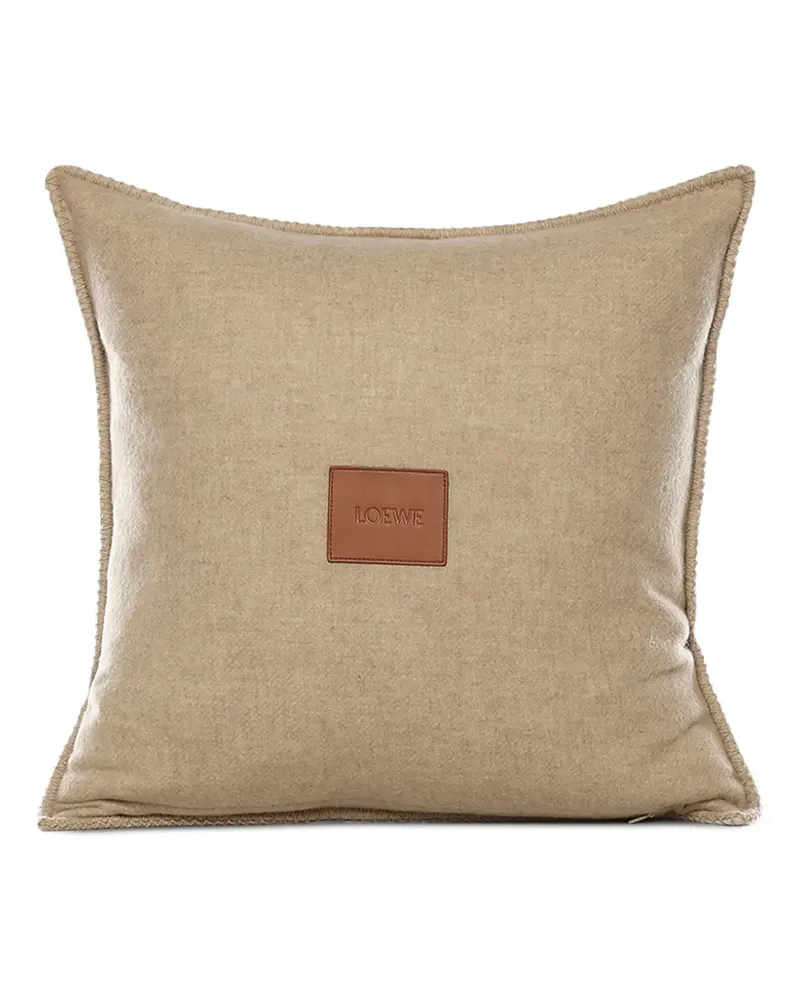 Loewe logo-pattern cushion - Nude Nude