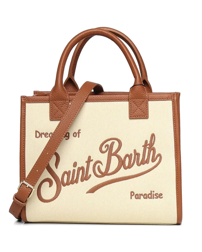 MC2 Saint Barth Saint Barth logo-embroidered tote bag - Nude Nude