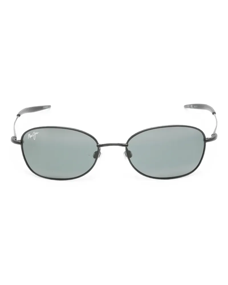Maui Jim Sonnenbrille mit ovalem Gestell - Schwarz Schwarz
