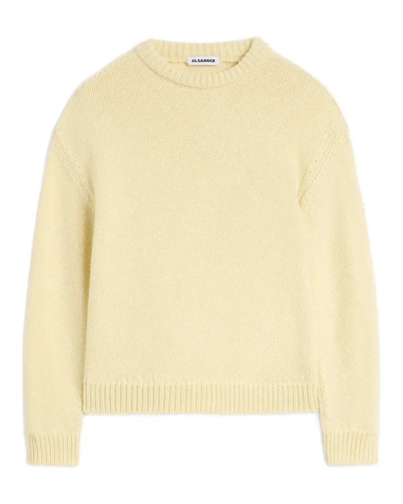 Jil Sander Gerippter Oversized-Pullover - Gelb Gelb
