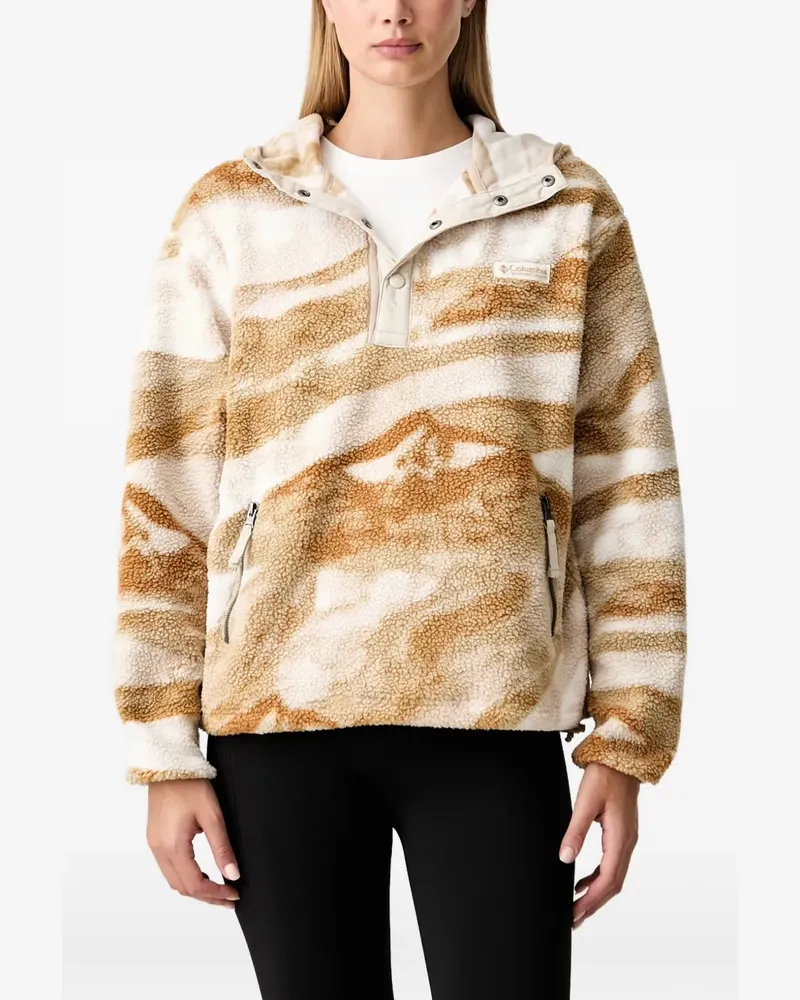 Columbia Sportswear Company Helvetia Fleece-Hoodie mit Gebirgs-Print - Nude Nude
