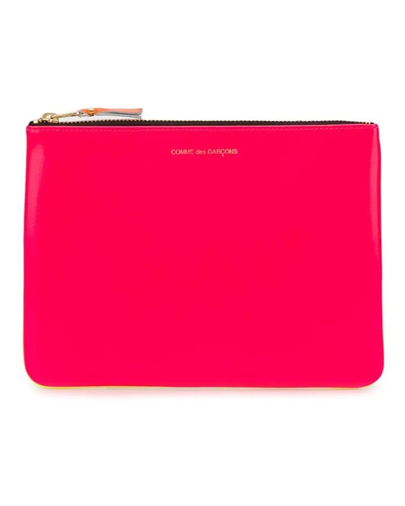 Comme des Garçons Portemonnaie in Colour-Block-Optik - Rosa Rosa