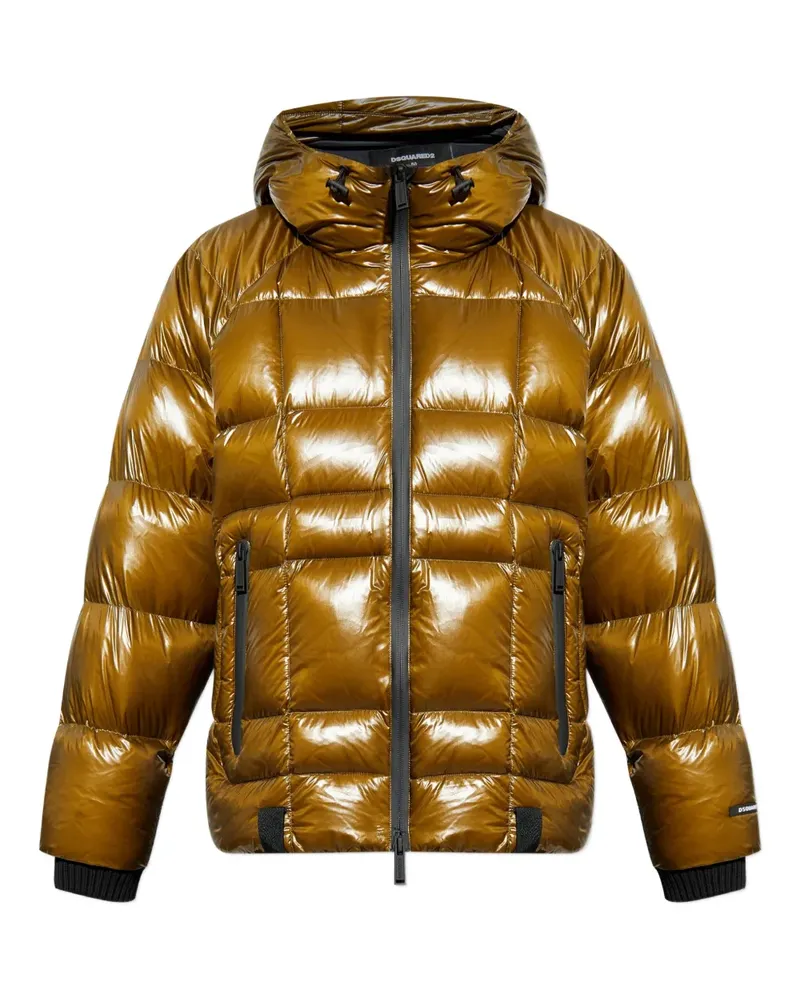 Dsquared2 Bomberjacke mit Logo-Patch - Gold Gold