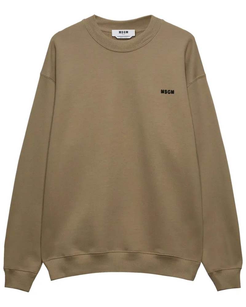 MSGM Sweatshirt mit Logo-Print - Braun Braun