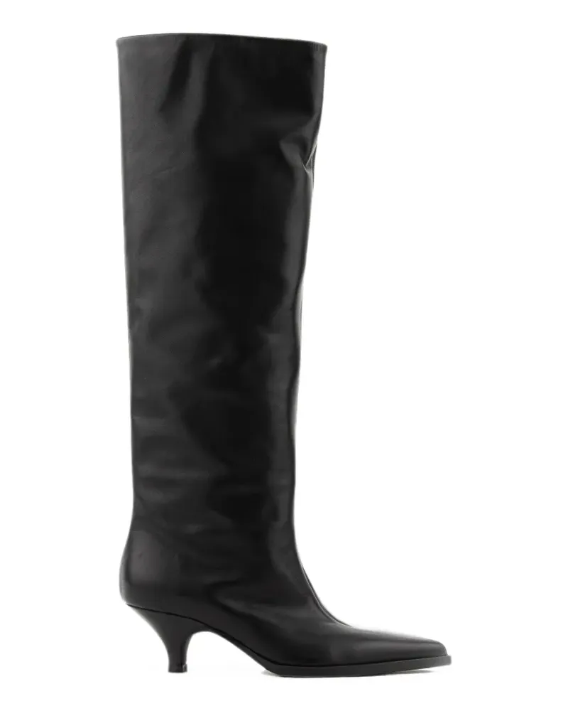 Elena Iachi Kniehohe Thais Stiefel mit spitzer Kappe - Schwarz Schwarz