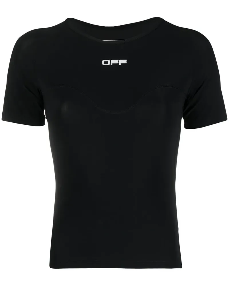 OFF-WHITE Sportoberteil mit Logo-Print - Schwarz Schwarz