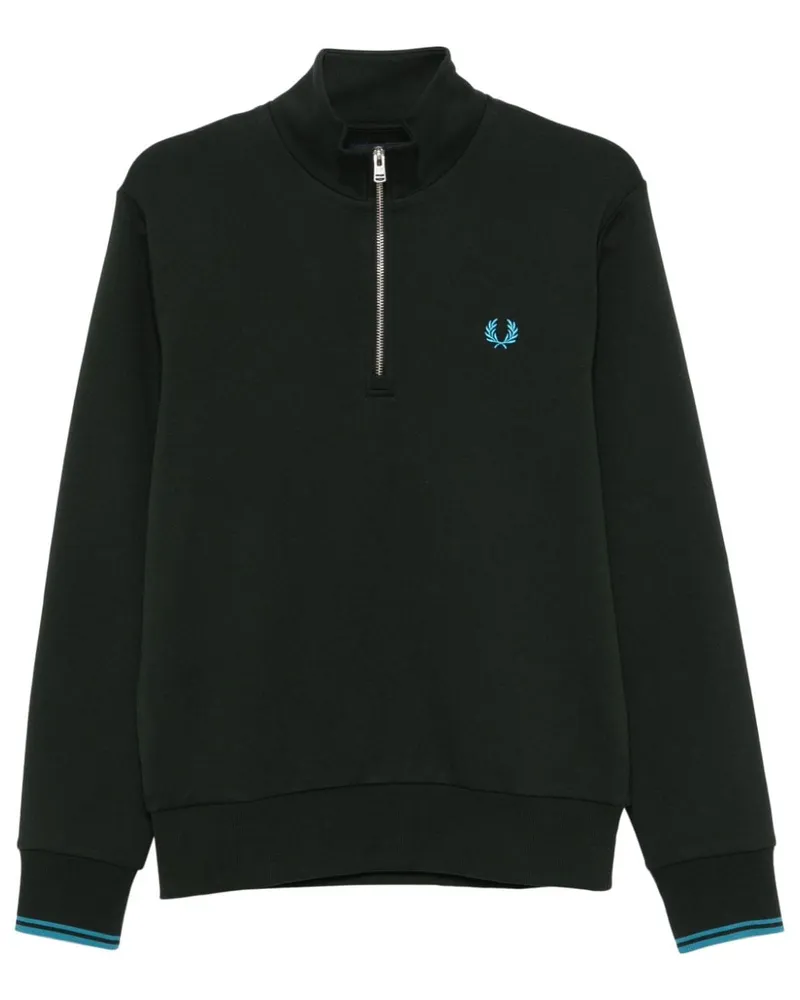 Fred Perry Sweatshirt mit Reißverschluss - Grün Grün