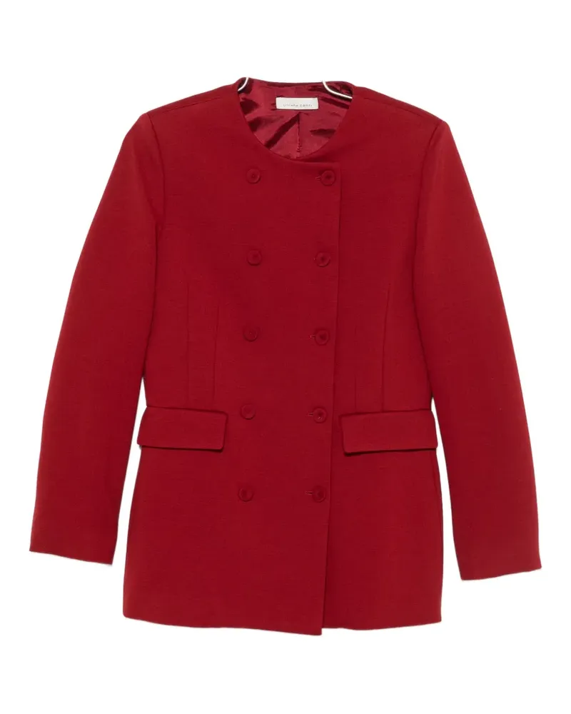 Liviana Conti crew-neck double-breasted coat - Rot Rot